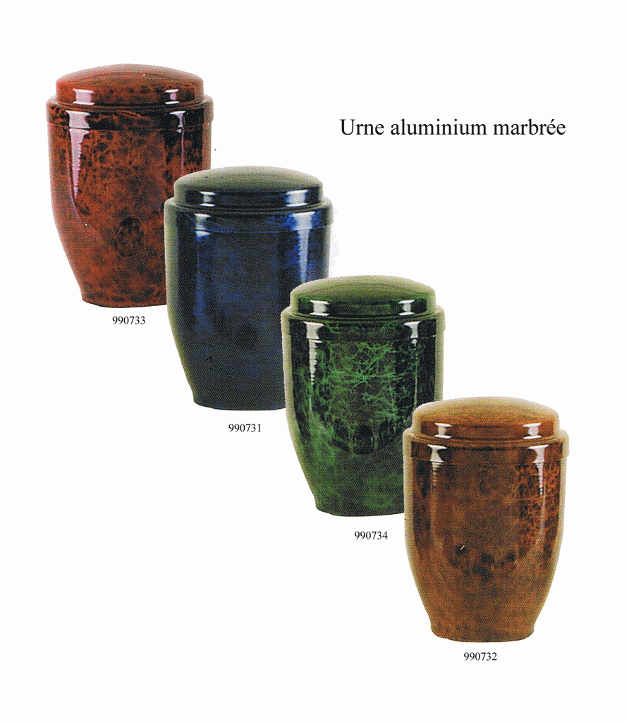 Urne aluminium marbrée